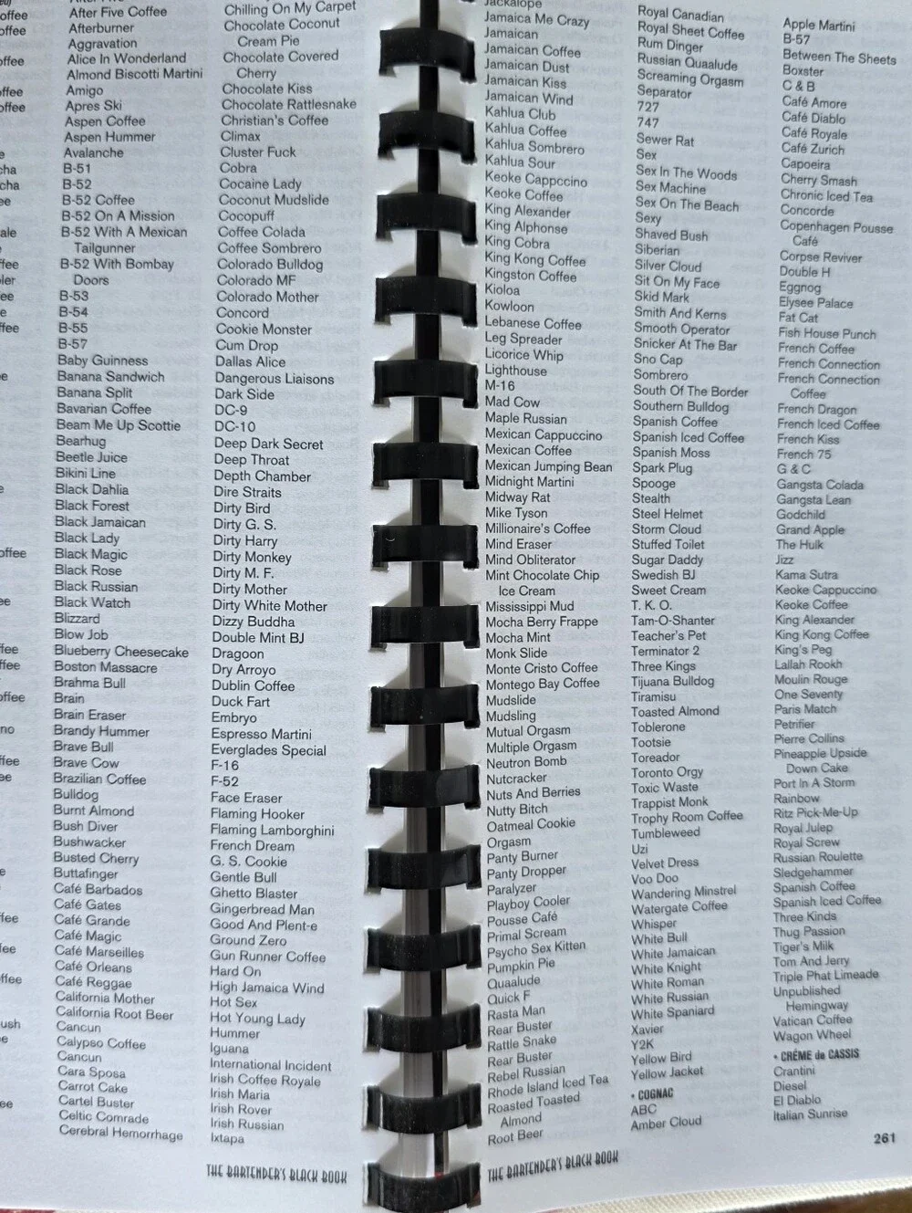 The Industry Standard  ' Bartender's Black Book  Cocktail Recipe Book Paperback